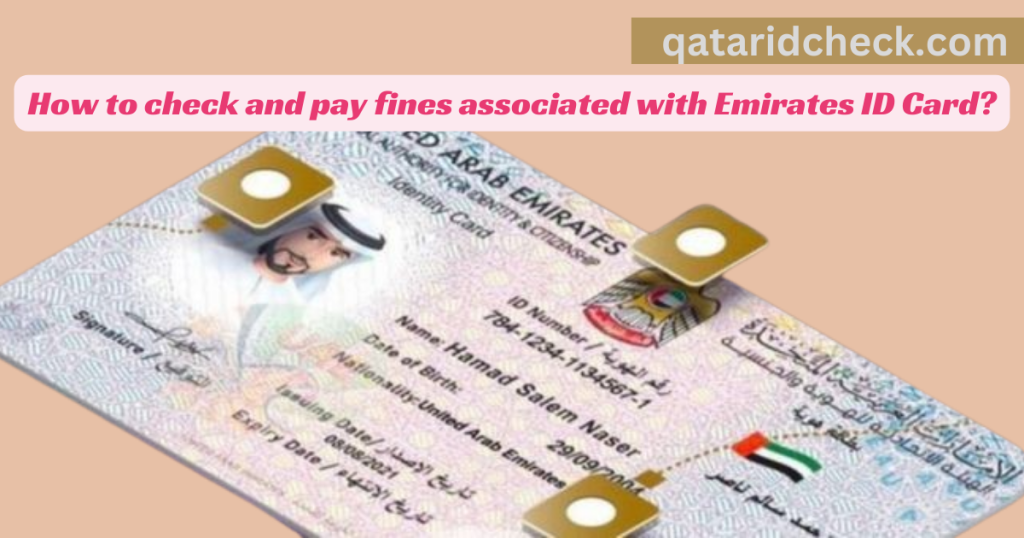 Check Emirates id fines