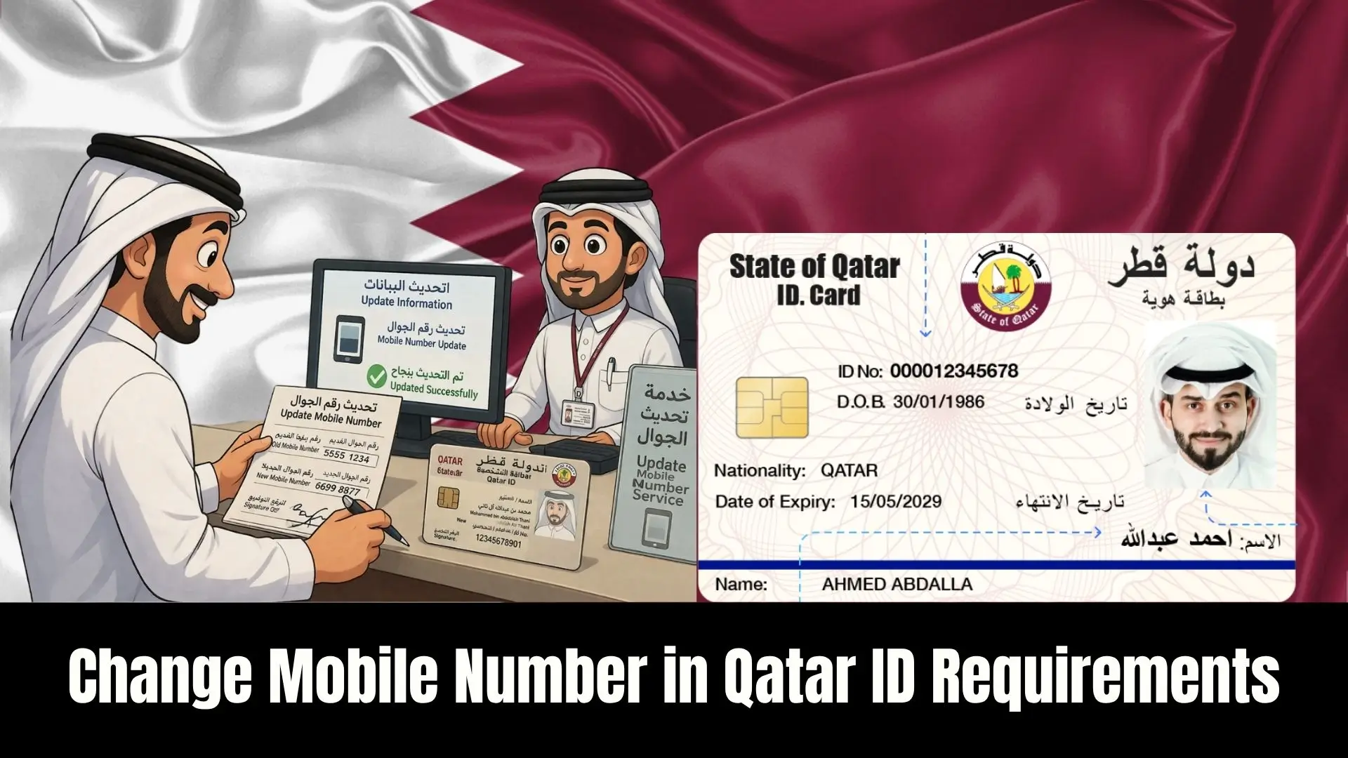 Change Mobile Number in Qatar ID Requirements